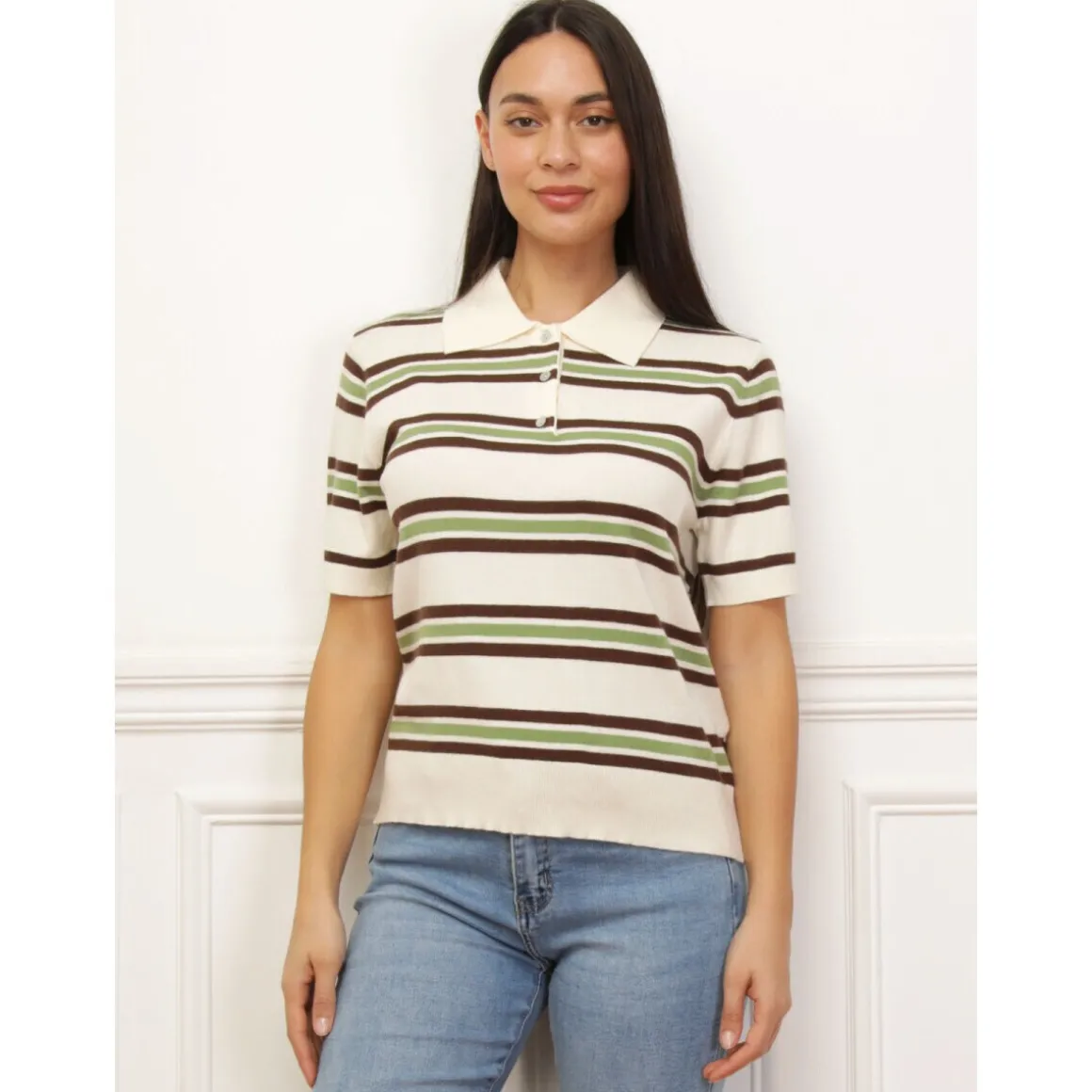 Polo-t-shirts m. korte ærmer La Modeuse